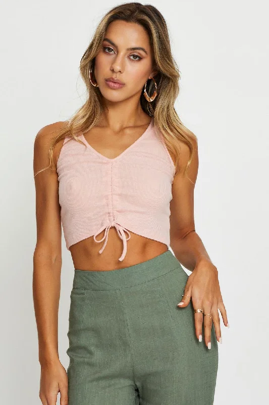 Pink Crop Top