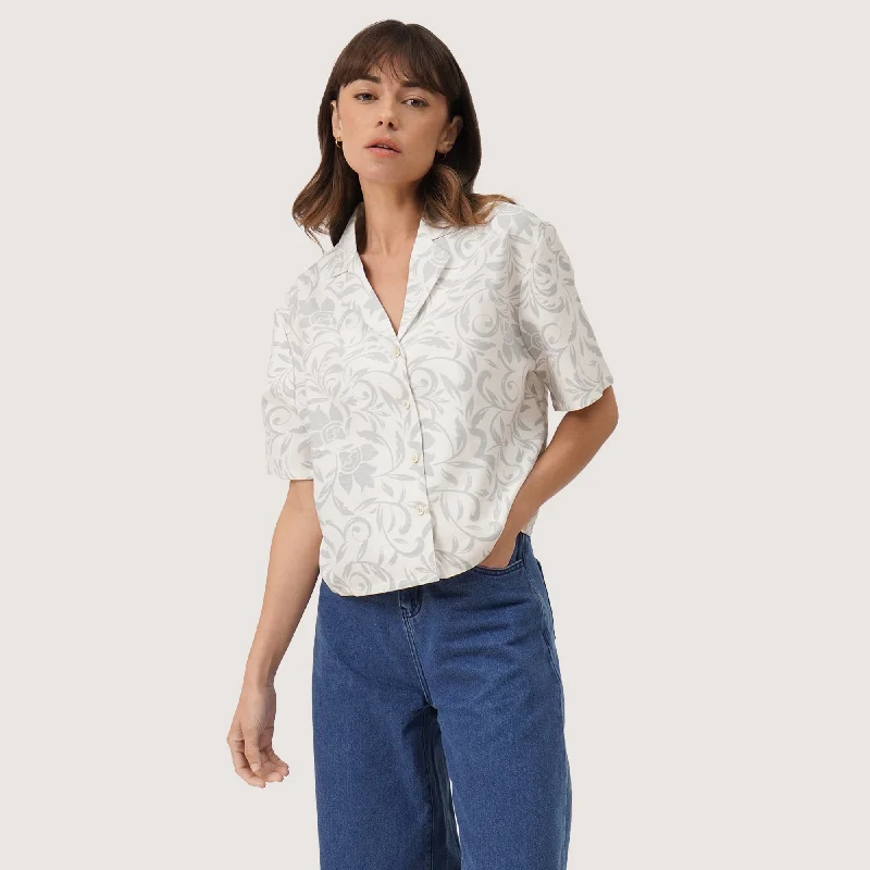 All-Over Printed Notch Collar Shirt