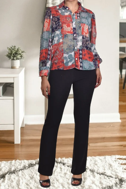 Patterned Chiffon Blouse