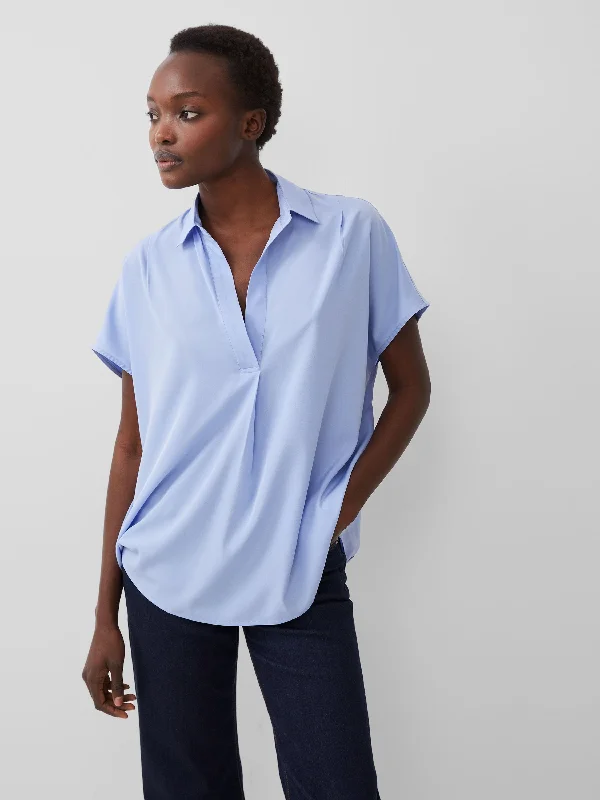 Crepe Light Recycled Popover Shirt