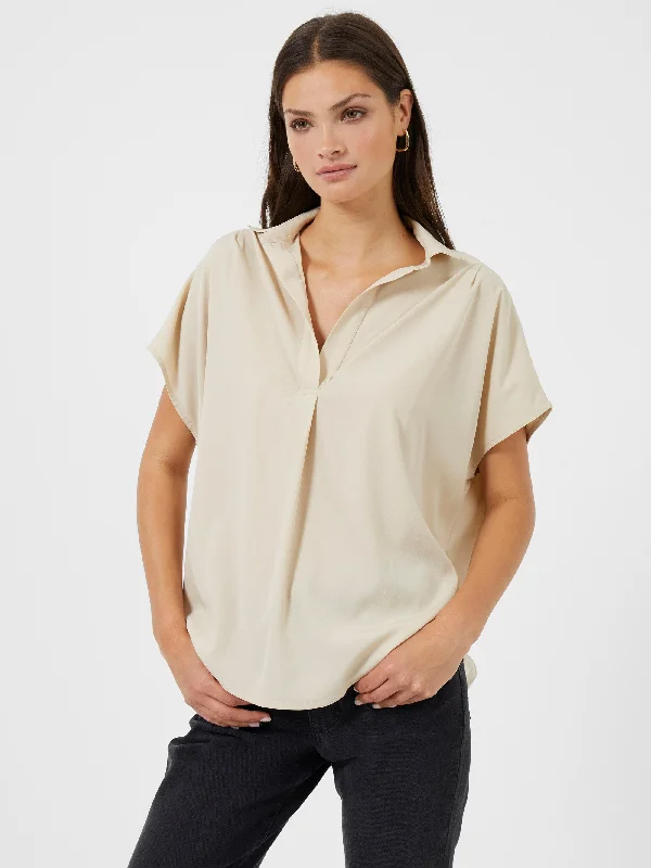 Crepe Light Recycled Popover Shirt