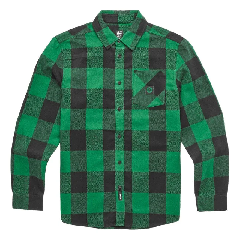 Etnies x Dig Long Sleeve Flannel Shirt - Black/Green