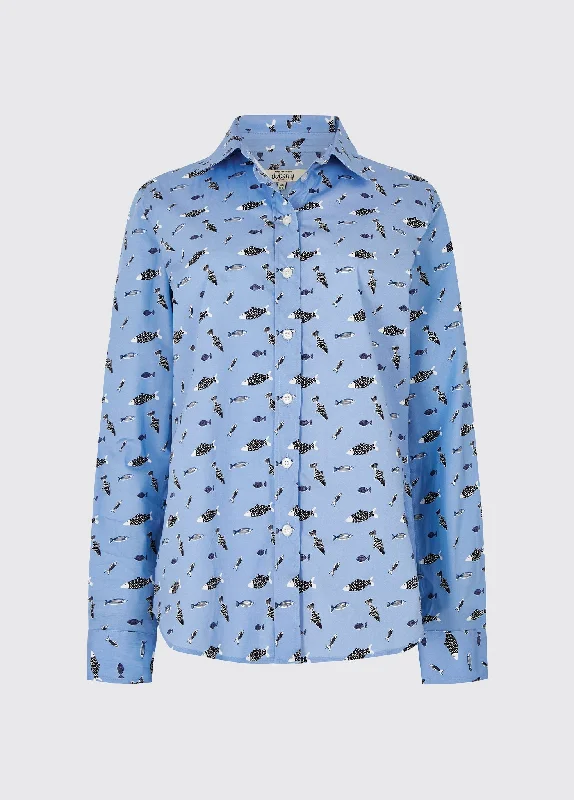 Cherryblossom Printed Shirt - Light Sky